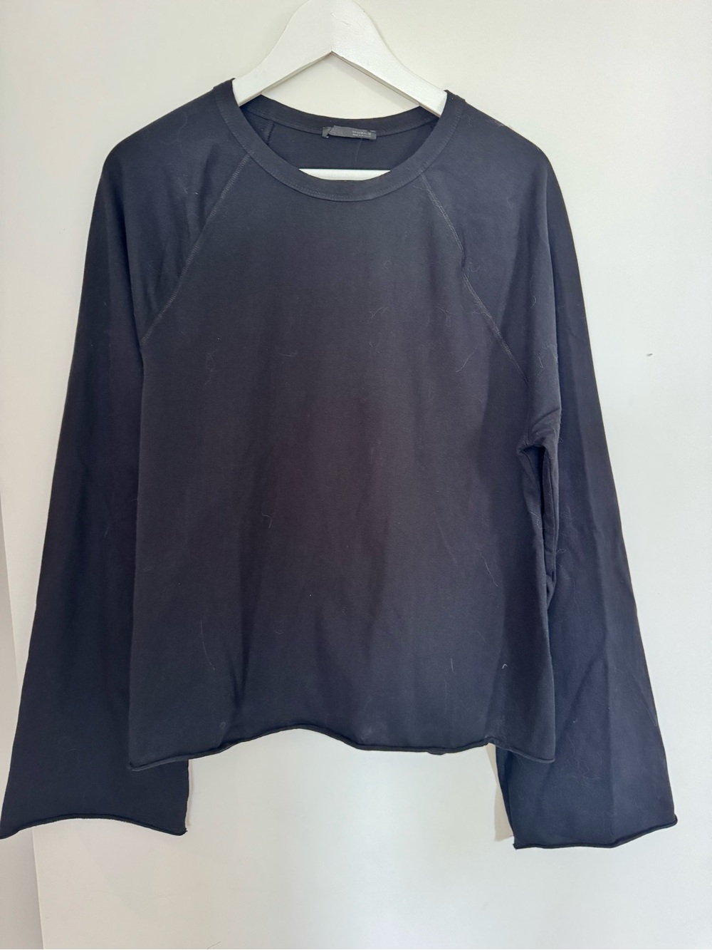 Zara Women’s Black Long-Sleeve Crewneck Top